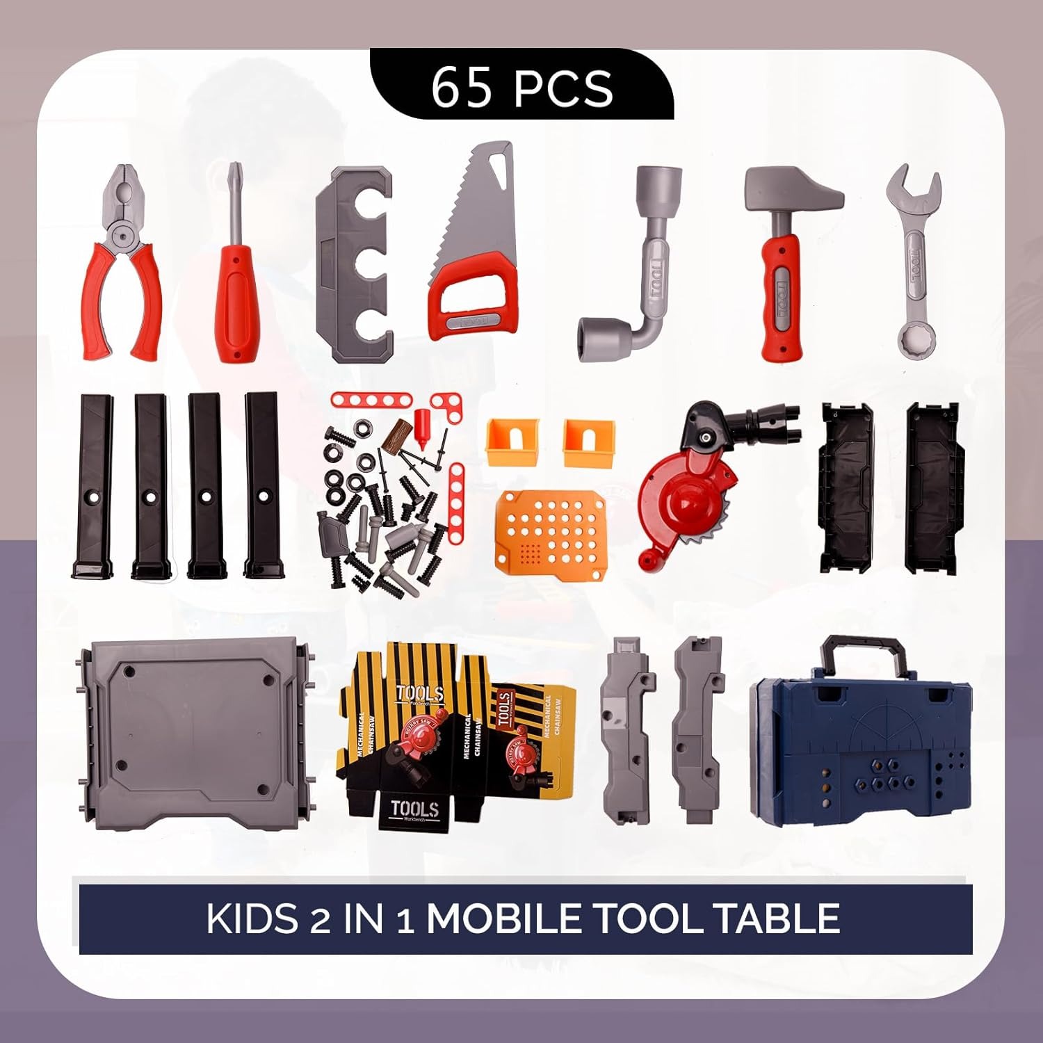 65PCS Kids Tool Bench Set Pret - Tools Workshop For Kids recension och pris