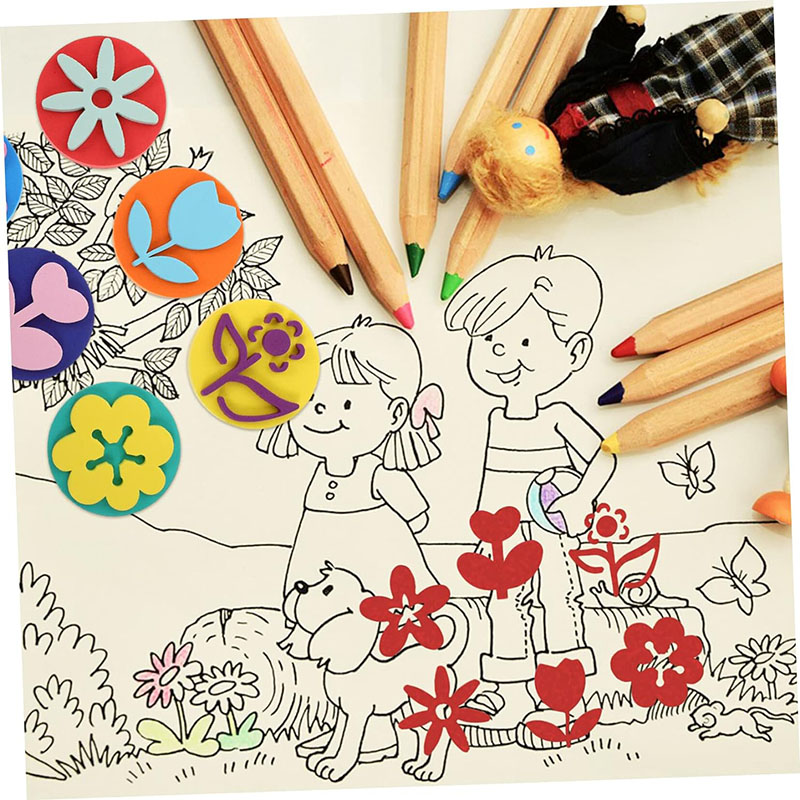 6Pcs/bag Foam Stamps for Paint - Tools Workshop For Kids recension och pris